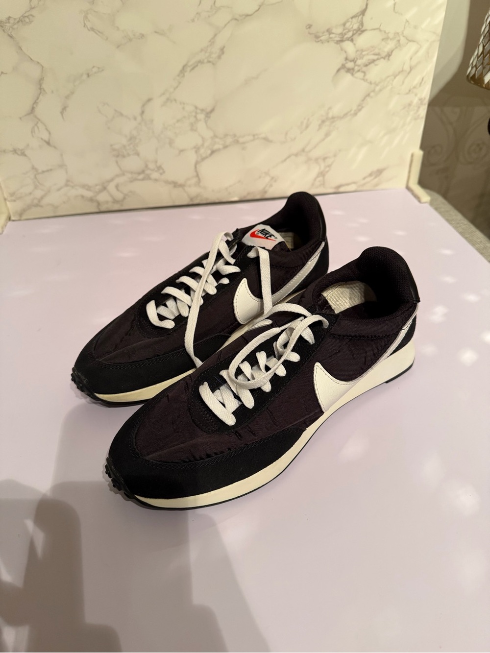 Nike Men’s Black and White Low-Top Retro Sneakers